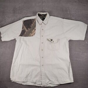 Mossy Oak‎ Sportswear Vintage Hunting Shooting Shirt Camo Short Sleeve XL